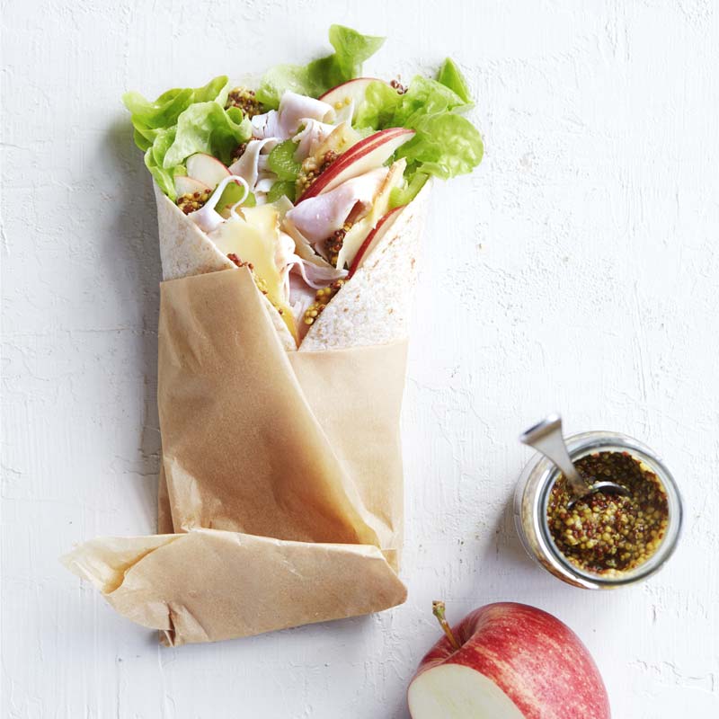 ViktVäktarna - Wrap med rökt kalkon, äpple och cheddar