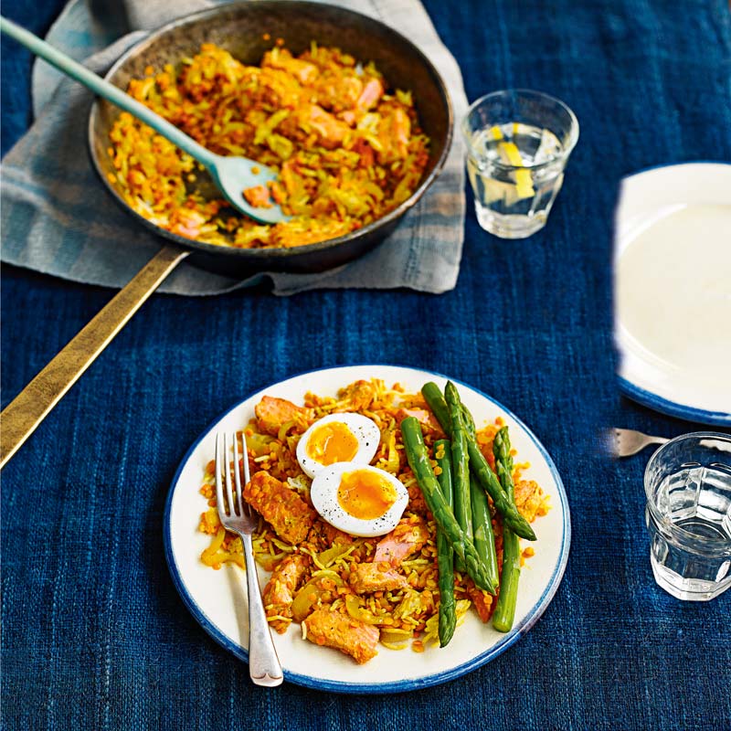 Kedgeree med lax och sparris - ViktVäktarna