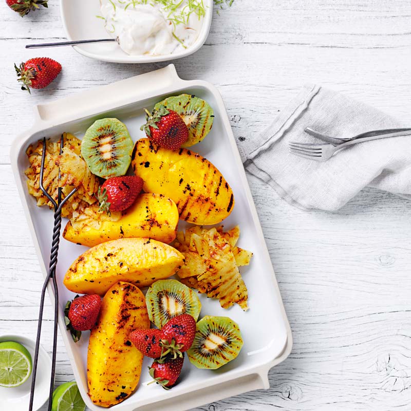 ViktVäktarna - Grillad fruktsallad med lime- och karamellyoghurt