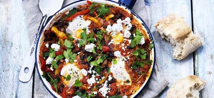 Shakshuka med svarta bönor