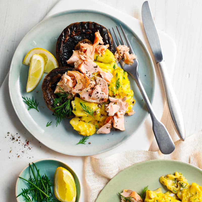 Foto av Äggröra med portabello och varmrökt lax från WW ViktVäktarna