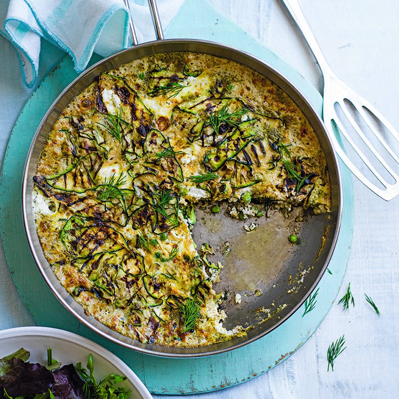 ViktVäktarna - Frittata med zucchini, ärter och pesto
