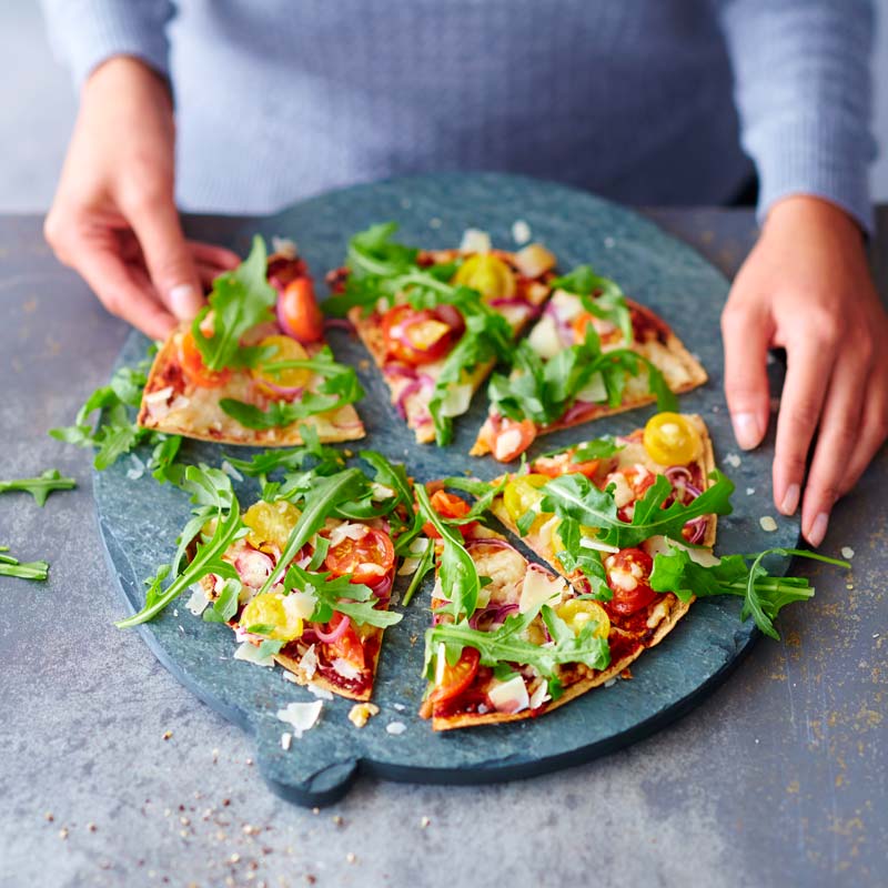 Tortillapizza med parmesan och ruccola - Viktväktarna