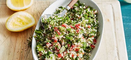Cauliflower and mint tabouli