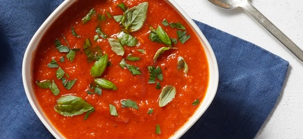 Italian roasted pepper and tomato bisque