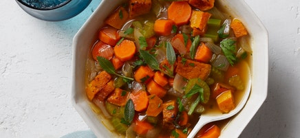 Kale and roasted butternut squash soup