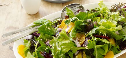 Beet & orange salad with sesame-ginger vinaigrette