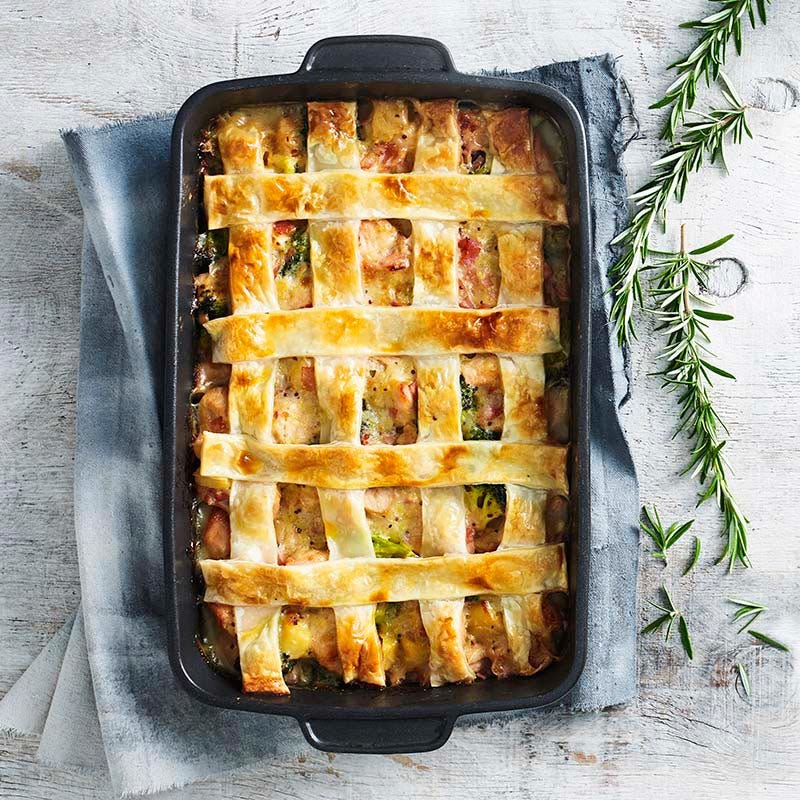 Photo of Creamy turkey, ham and mustard pie by WW