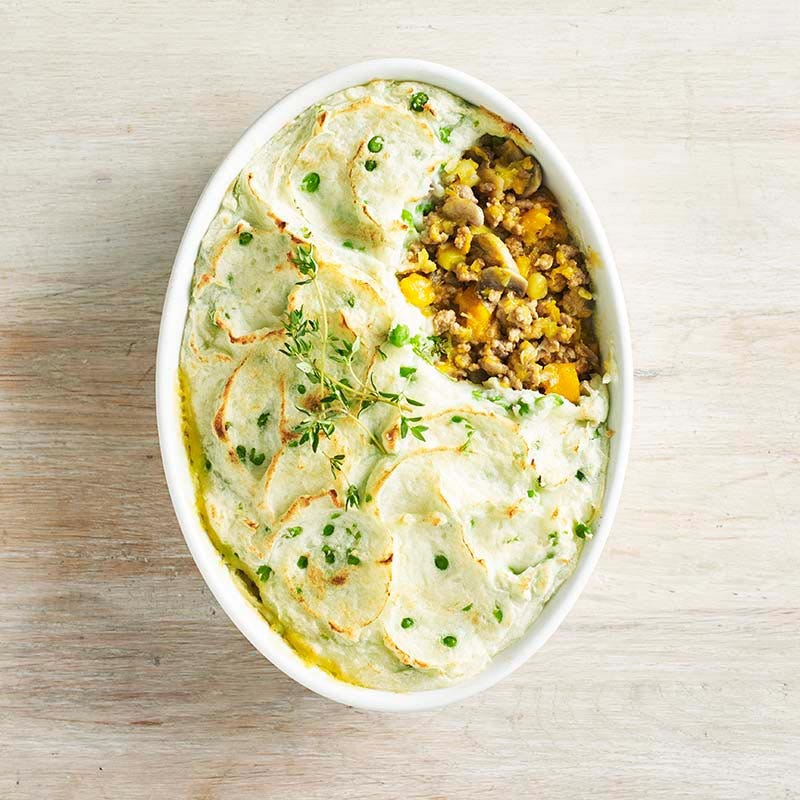 Turkey and mushroom cottage pie
