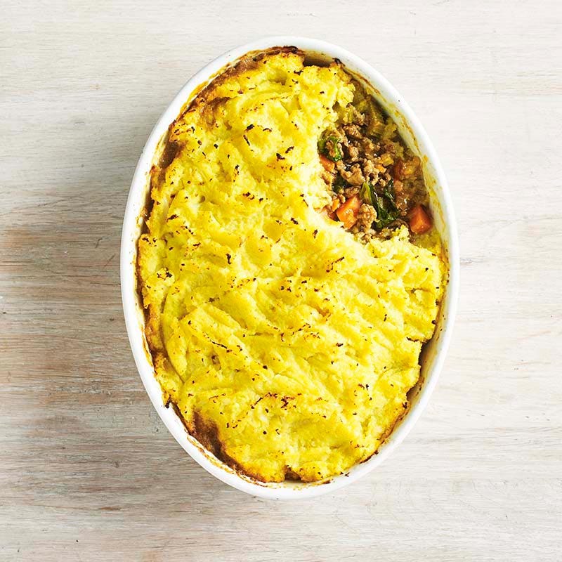 Curried beef cottage pie