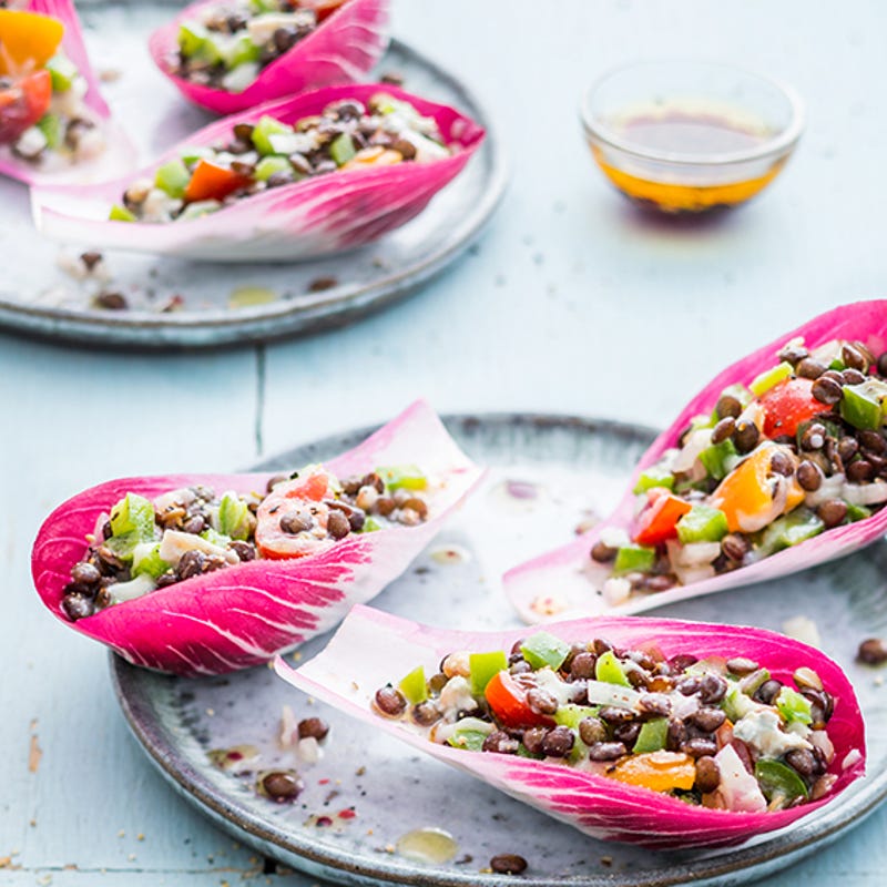 Endives aux lentilles sauce au gorgonzola