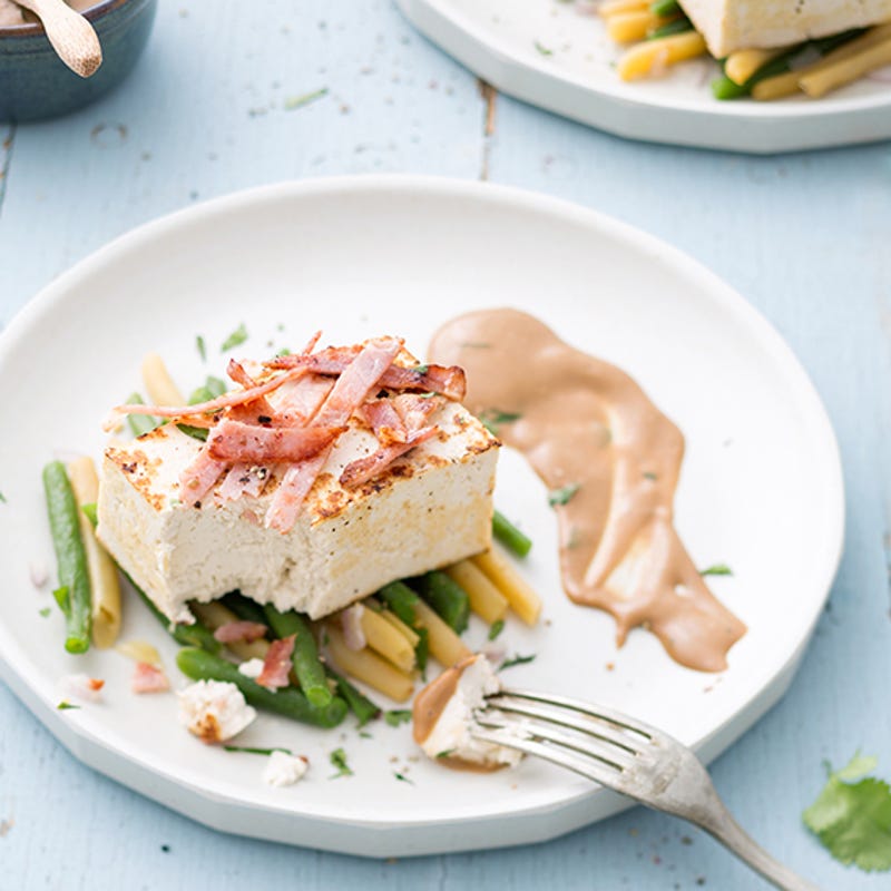 Pavé de tofu aux légumes croquants