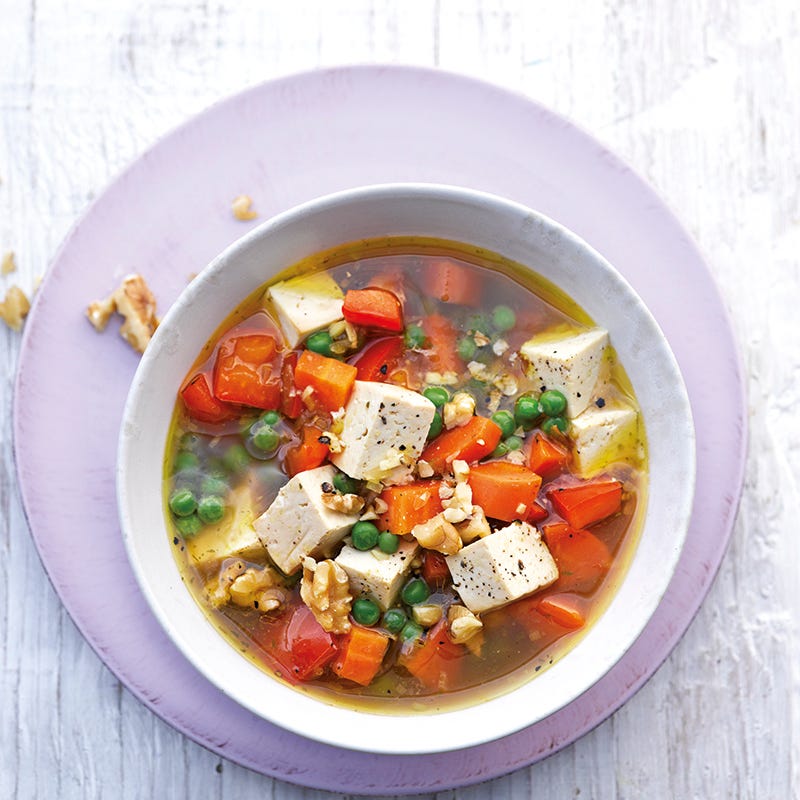 Foto van Groentesoep met gemarineerde tofu door WW