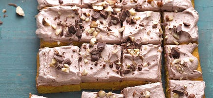 Gâteau aux carottes et crème au chocolat