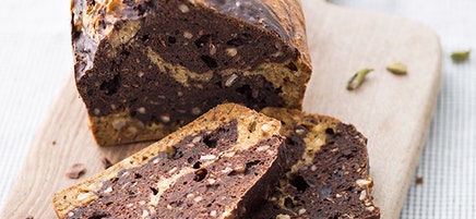 Gâteau marbré courgettes-chocolat