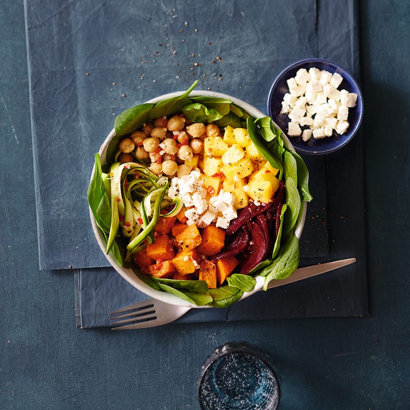 Foto van Bowl met zoete aardappel en feta door WW