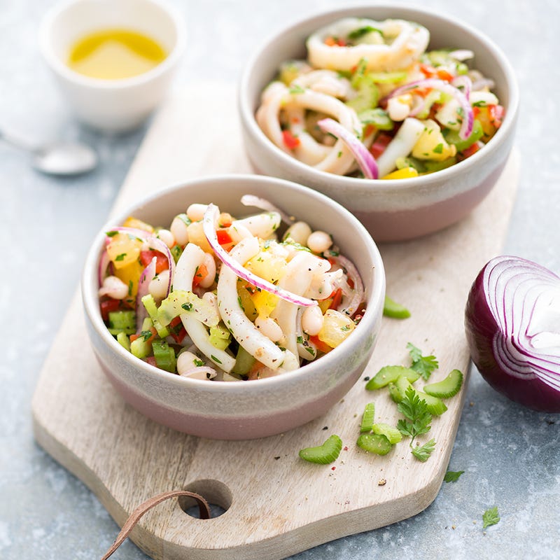 Salade de calamars aux légumes croquants