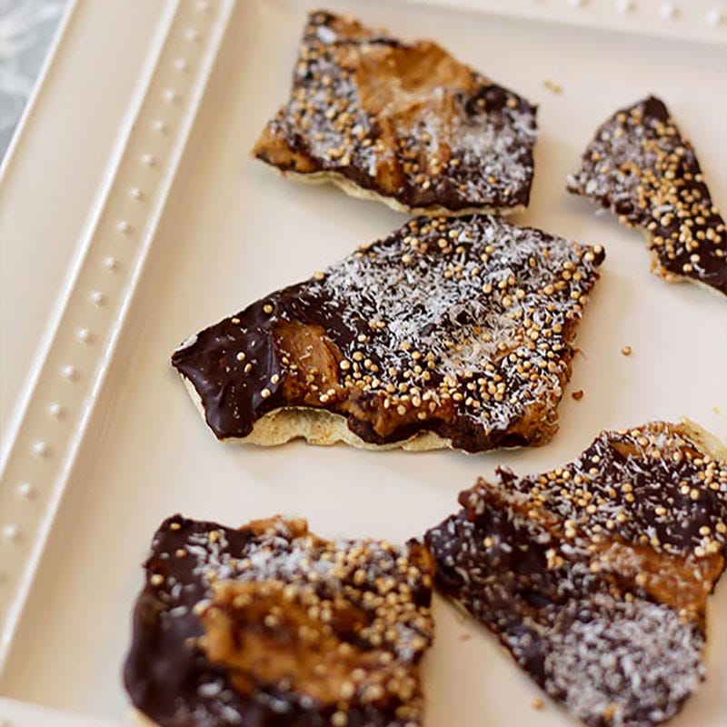 Photo of Dark chocolate peanut butter bark by WW