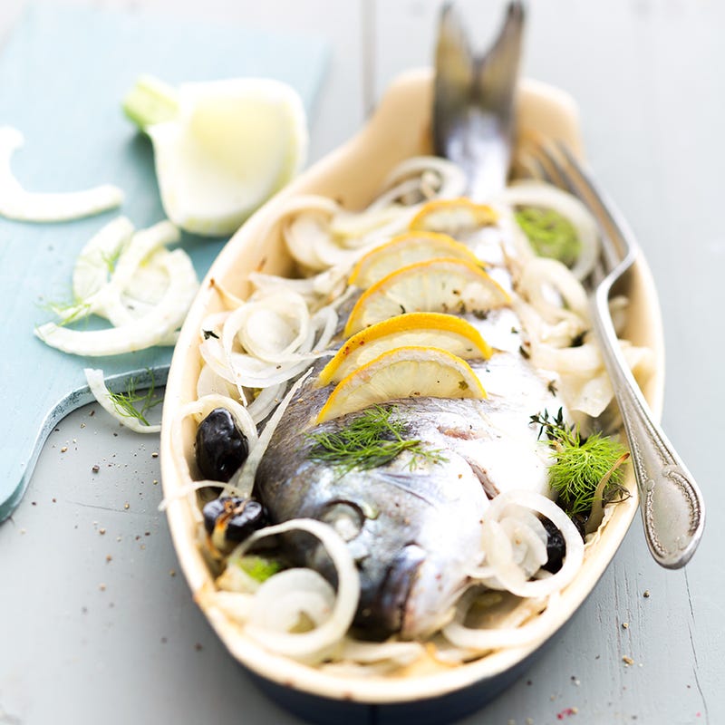 Dorade cloutée au thym et au citron