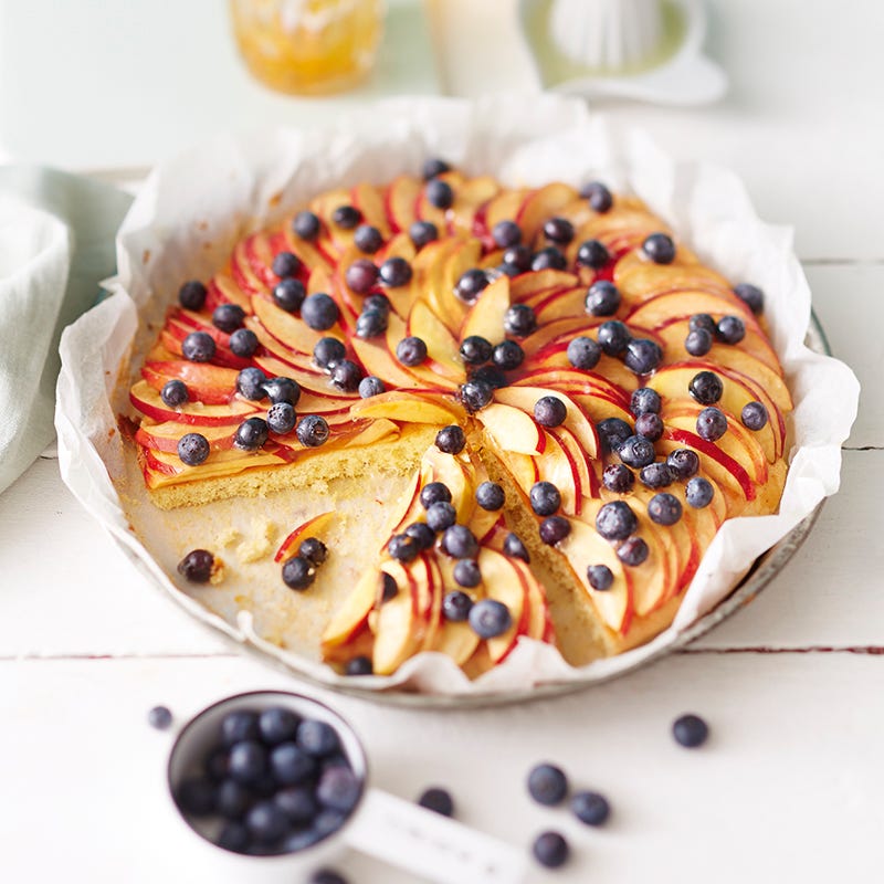 Foto van Nectarinetaart met blauwe bessen door WW