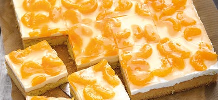Schmand-Schnitte mit Mandarinen