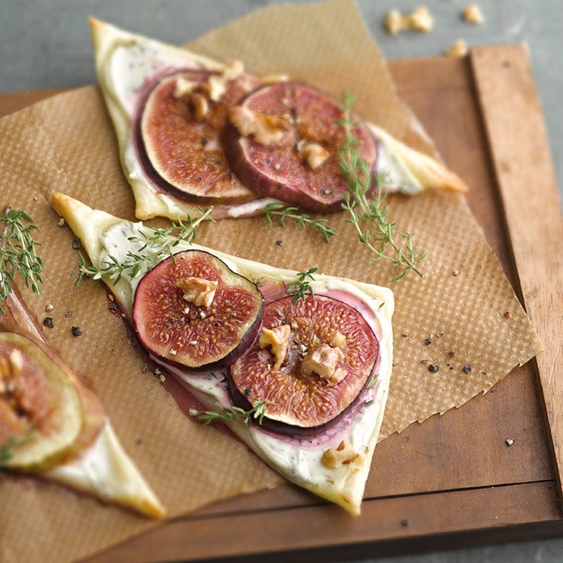 Feigenecken mit Ziegenfrischkäse