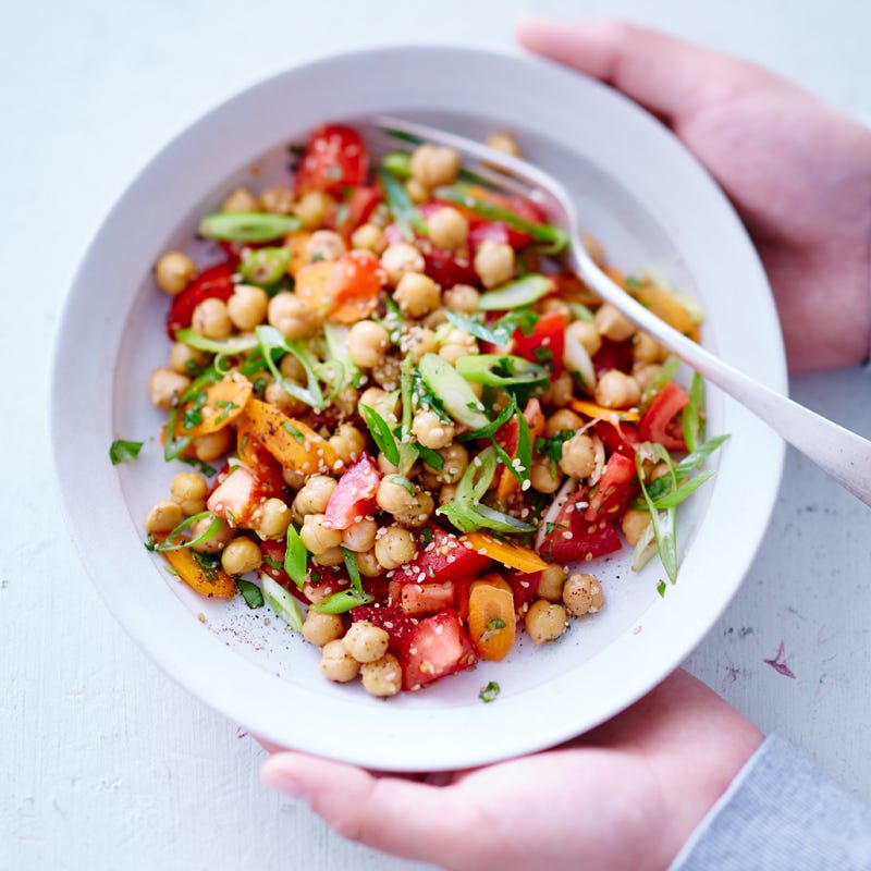 Kichererbsen-Tomaten-Salat