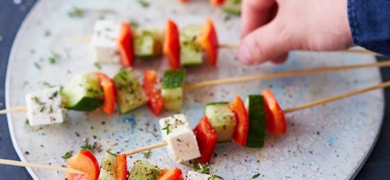 Brochettes de feta