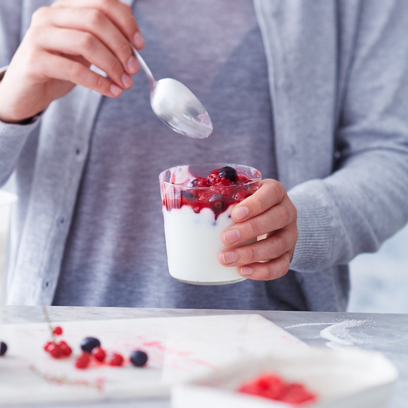 Skyr-Creme mit Beeren
