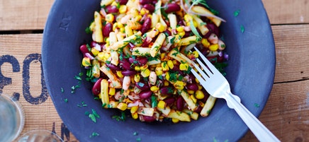 Bohnensalat mit Tomatendressing