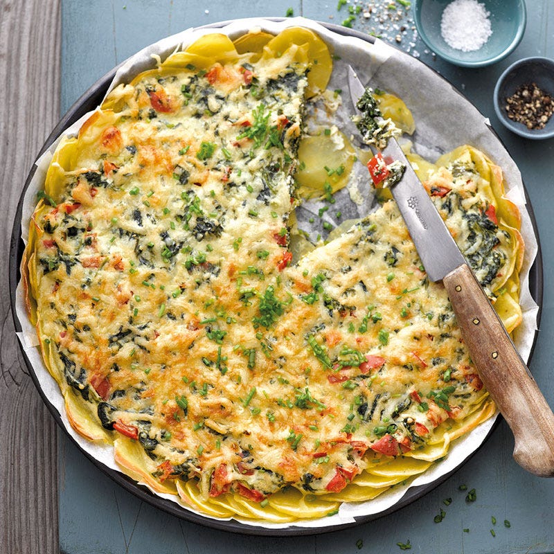 Kartoffel-Spinat-Tarte