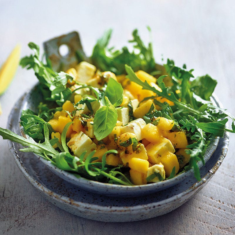 Mango-Rucola-Salat mit Schafskäse