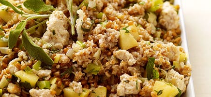 Farce aux grains de blé, au boulgour, à la dinde et à la pomme