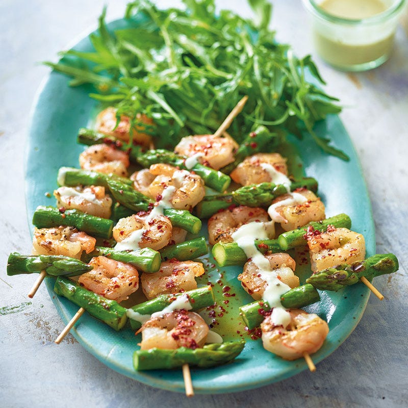 Garnelen-Spargel-Spieße