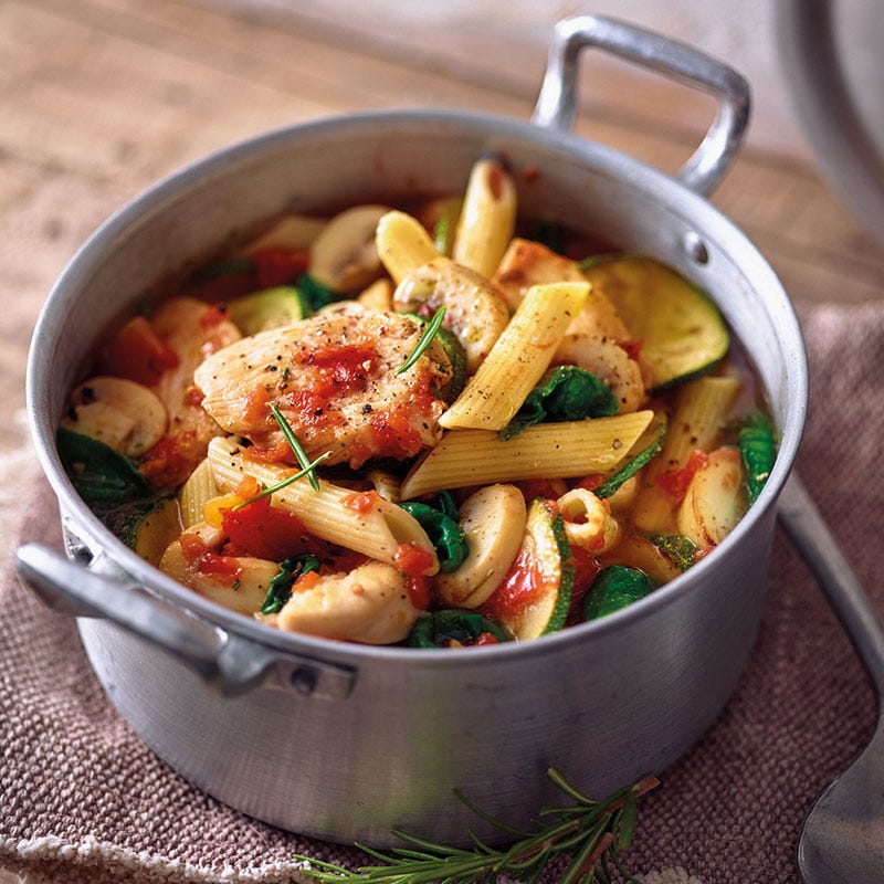 One Pot Pasta mit Hähnchen