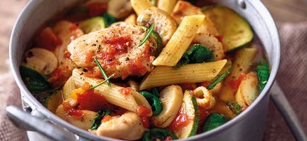 One Pot Pasta mit Hähnchen