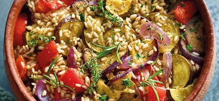 Ofenrisotto mit mediterranem Gemüse