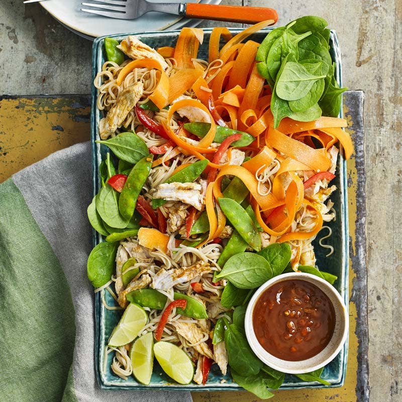 ViktVäktarna - Kyckling- och nudelsallad med sataydressing
