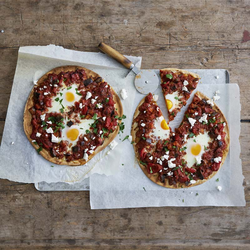 ViktVäktarna - Shakshukapizza med libabröd