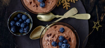 Chocolate-Heidelbeer-Mousse