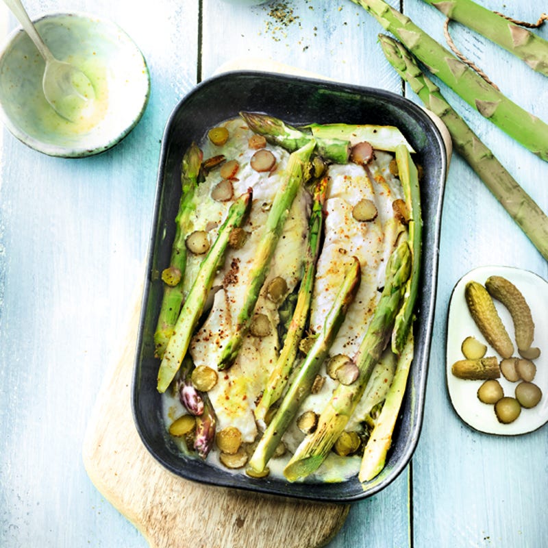 Photo de/du Filet de perche minute aux asperges par WW