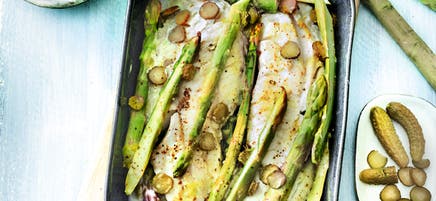Filet de perche minute aux asperges