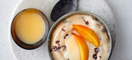 Crème cannelle glacée à la liqueur aux œufs