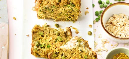 Cake au cabillaud et aux petits pois curry