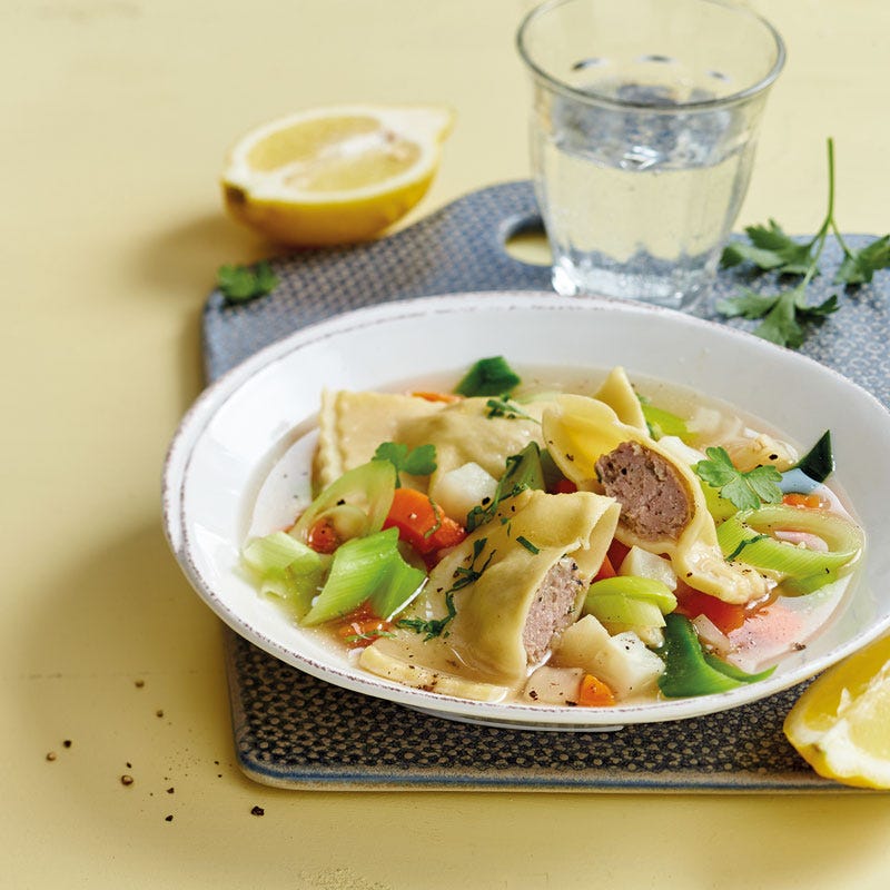 Maultaschen mit Tatarfüllung