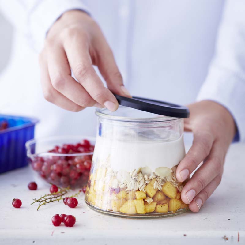 ViktVäktarna - Overnight oats med persika och vanilj