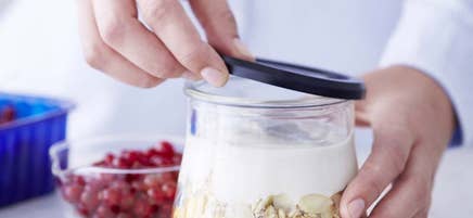 Overnight oats med persika och vanilj