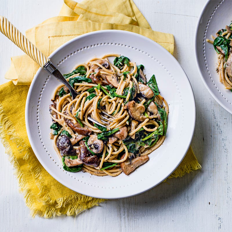 Photo of Mushroom & spinach spaghetti by WW