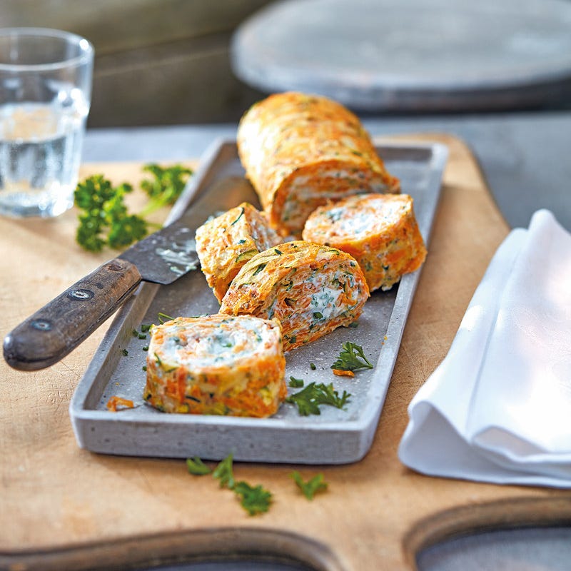 Gemüserolle mit Kräutercreme