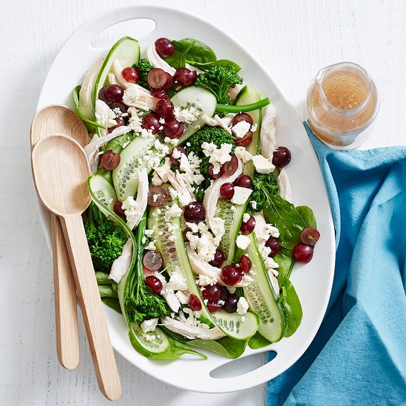 Chicken, grape and feta salad